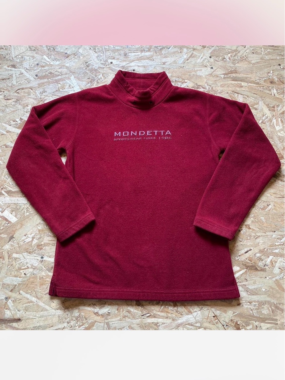 Mondetta Men's Burgundy Turtleneck Fleece Pullover